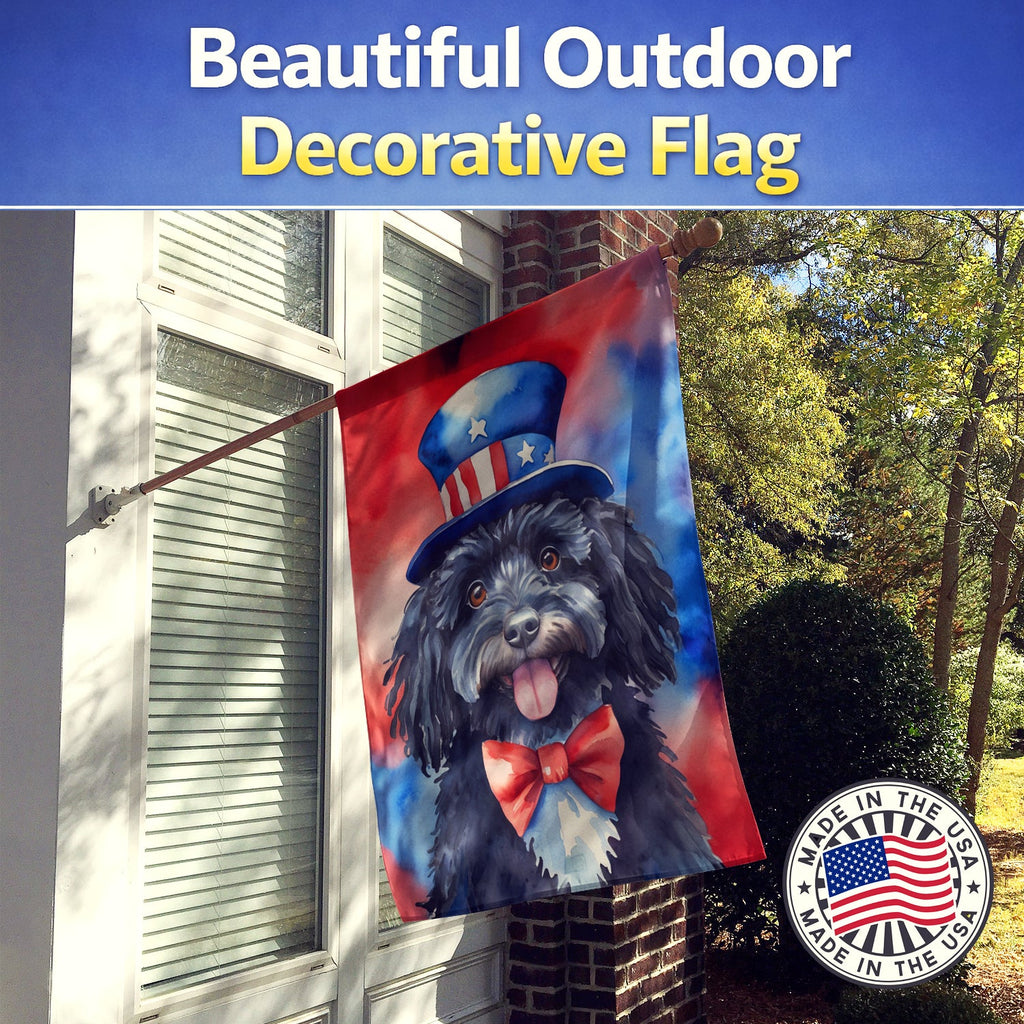 Puli Patriotic American House Flag 28x40 Porch Sleeve Pole Decorative Outside Yard Banner Artwork Wall Hanging, Polyester