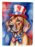 Rhodesian Ridgeback Patriotic American House Flag 28x40 Porch Sleeve Pole Decorative Outside Yard Banner Artwork Wall Hanging, Polyester