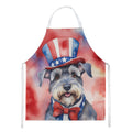 Schnauzer Patriotic American Apron Cooking Kitchen Server Baking Crafts Gardening for Adult Women Men, Unisex, Large, Multicolor