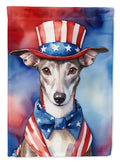 Whippet Patriotic American House Flag 28x40 Porch Sleeve Pole Decorative Outside Yard Banner Artwork Wall Hanging, Polyester