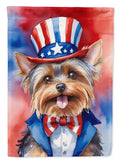 Yorkshire Terrier Patriotic American House Flag 28x40 Porch Sleeve Pole Decorative Outside Yard Banner Artwork Wall Hanging, Polyester