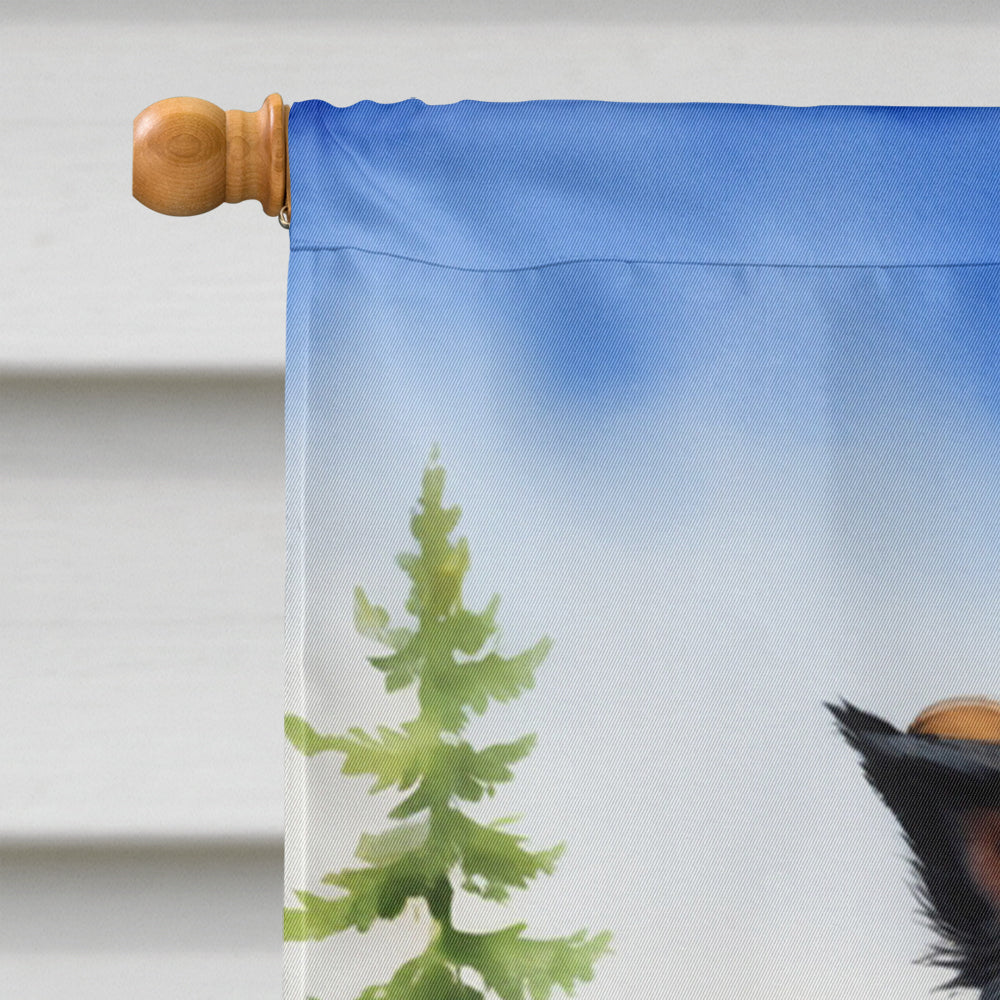 Affenpinscher Cowboy Welcome House Flag 28x40 Porch Sleeve Pole Decorative Outside Yard Banner Artwork Wall Hanging, Polyester