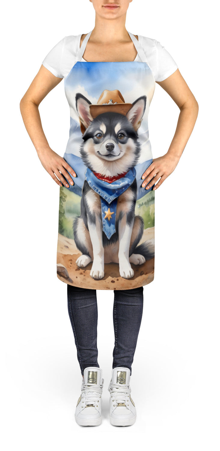 Alaskan Klee Kai Cowboy Welcome Apron Cooking Kitchen Server Baking Crafts Gardening for Adult Women Men, Unisex, Large, Multicolor