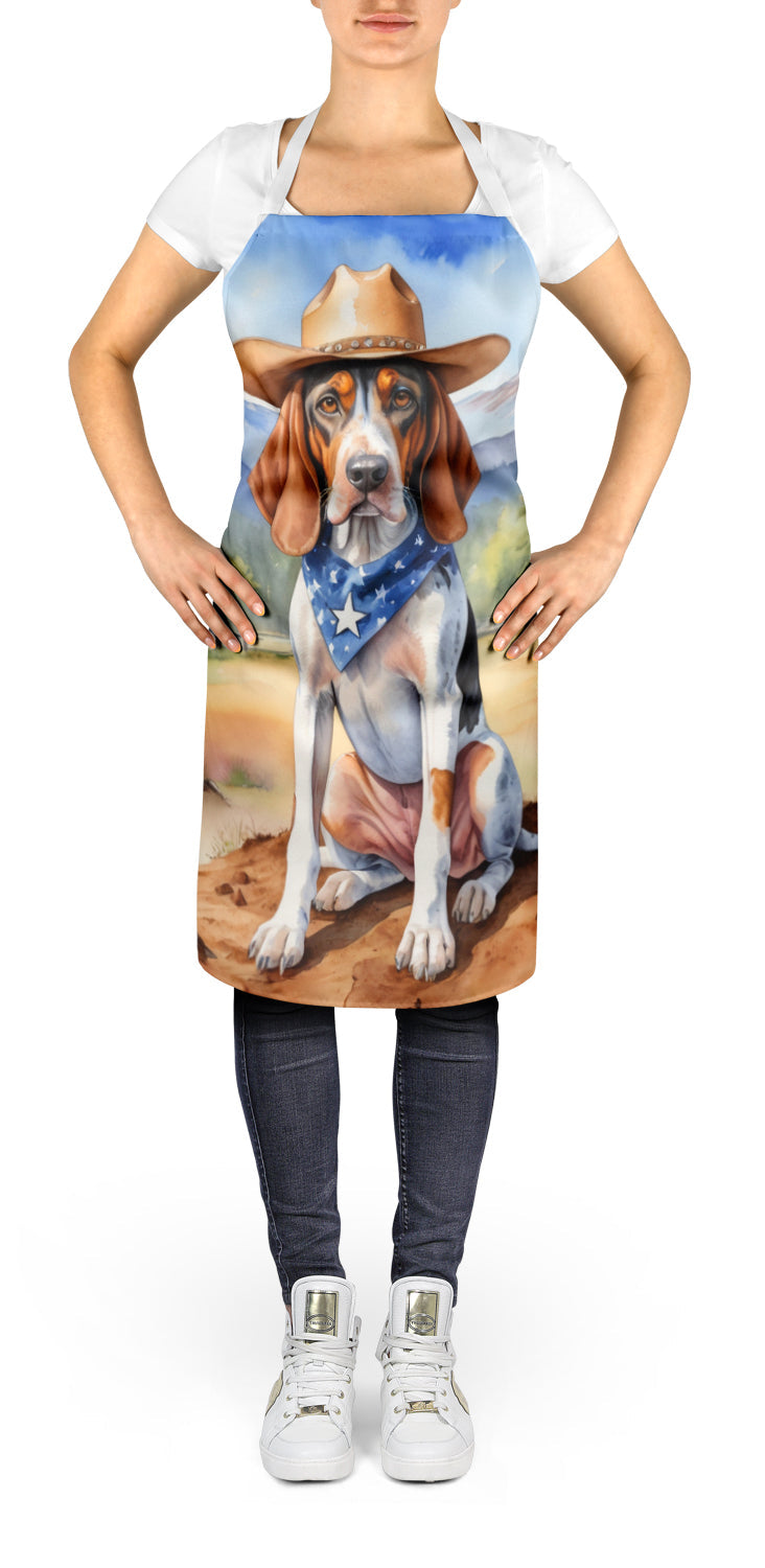 American English Coonhound Cowboy Welcome Apron Cooking Kitchen Server Baking Crafts Gardening for Adult Women Men, Unisex, Large, Multicolor