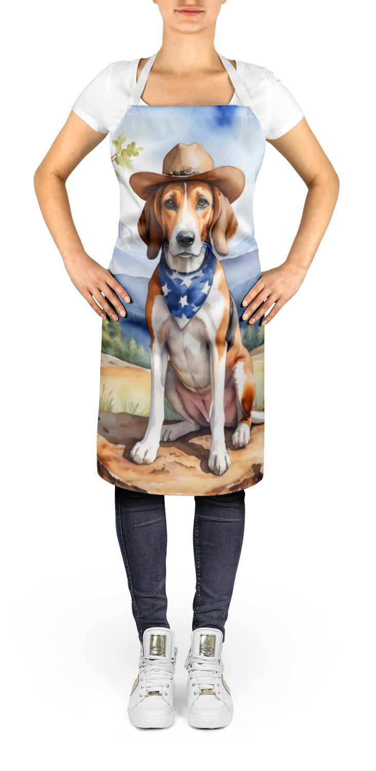 American Foxhound Cowboy Welcome Apron Cooking Kitchen Server Baking Crafts Gardening for Adult Women Men, Unisex, Large, Multicolor