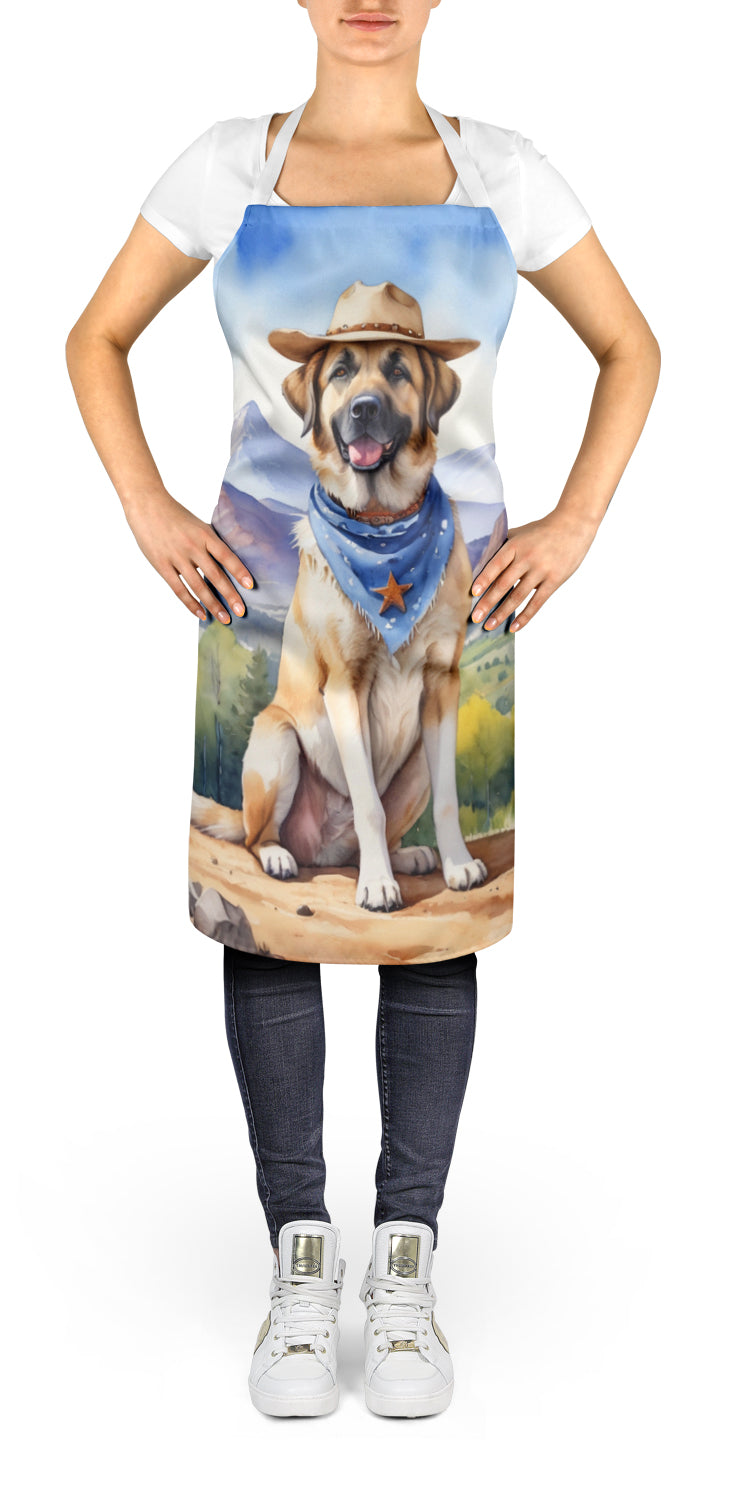 Anatolian Shepherd Cowboy Welcome Apron Cooking Kitchen Server Baking Crafts Gardening for Adult Women Men, Unisex, Large, Multicolor
