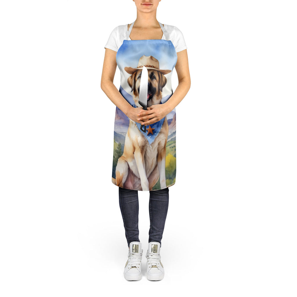 Anatolian Shepherd Cowboy Welcome Apron Cooking Kitchen Server Baking Crafts Gardening for Adult Women Men, Unisex, Large, Multicolor