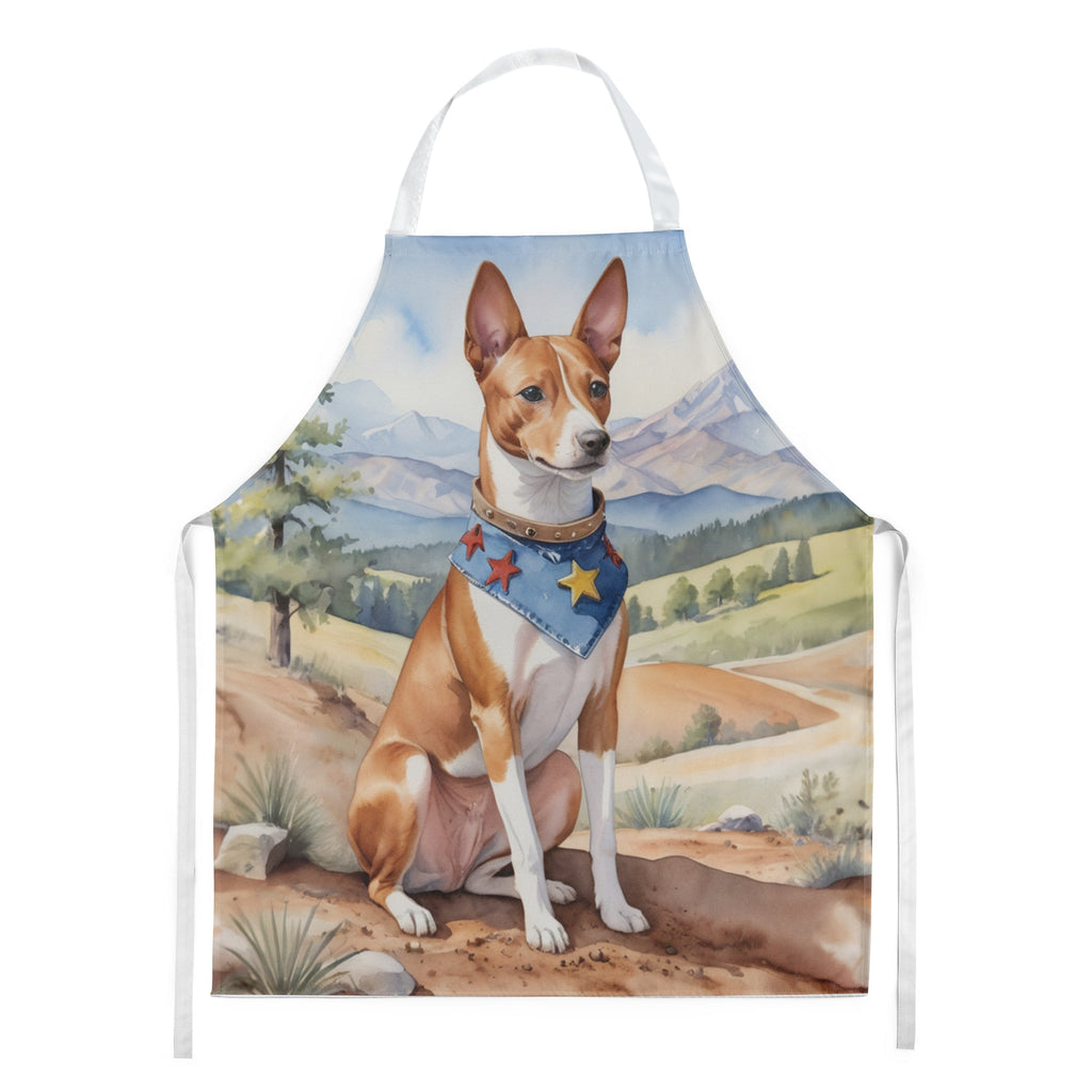 Basenji Cowboy Welcome Apron Cooking Kitchen Server Baking Crafts Gardening for Adult Women Men, Unisex, Large, Multicolor