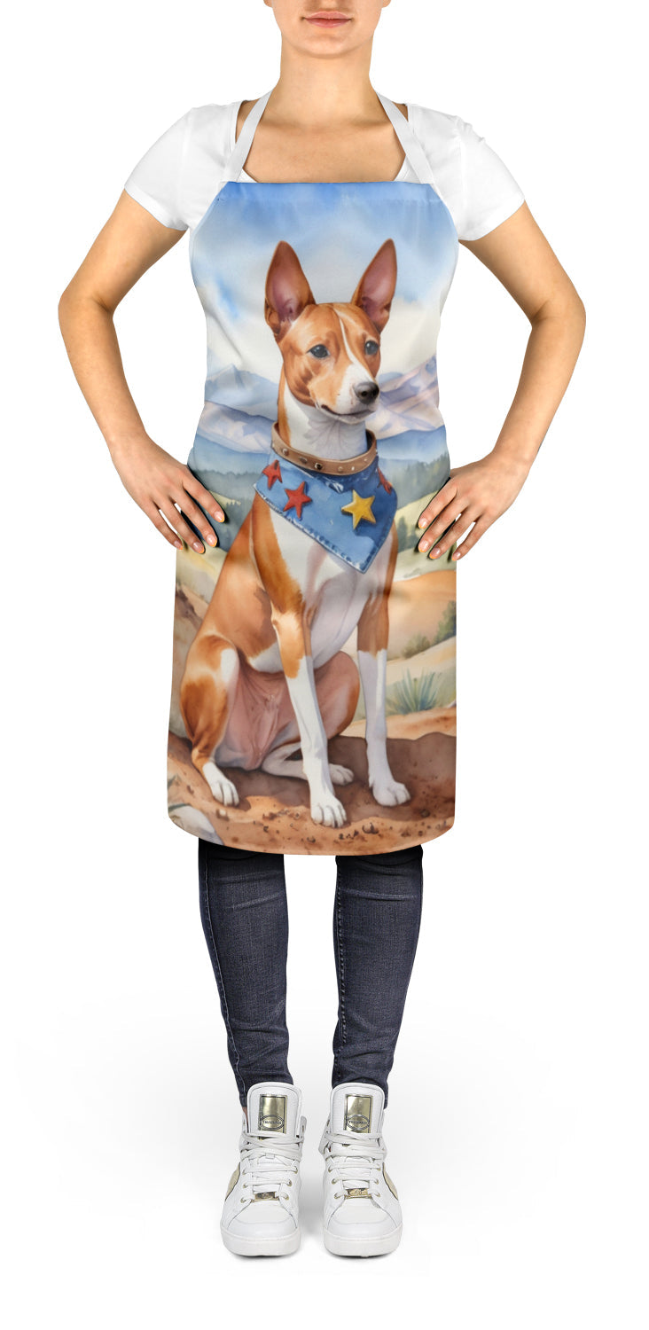 Basenji Cowboy Welcome Apron Cooking Kitchen Server Baking Crafts Gardening for Adult Women Men, Unisex, Large, Multicolor