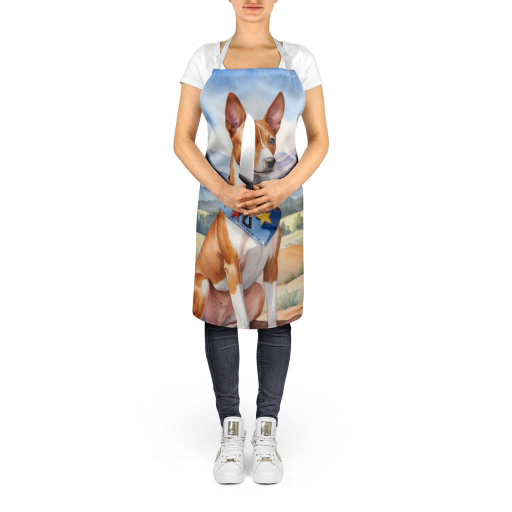 Basenji Cowboy Welcome Apron Cooking Kitchen Server Baking Crafts Gardening for Adult Women Men, Unisex, Large, Multicolor