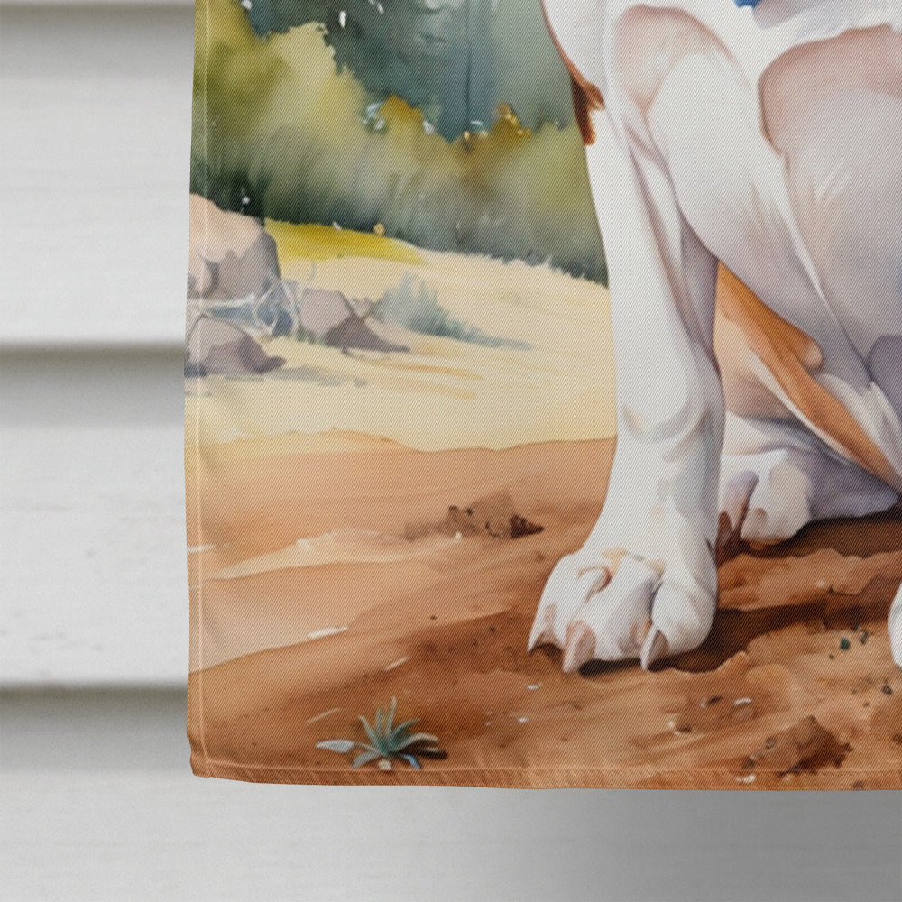 Basset Hound Cowboy Welcome House Flag 28x40 Porch Sleeve Pole Decorative Outside Yard Banner Artwork Wall Hanging, Polyester