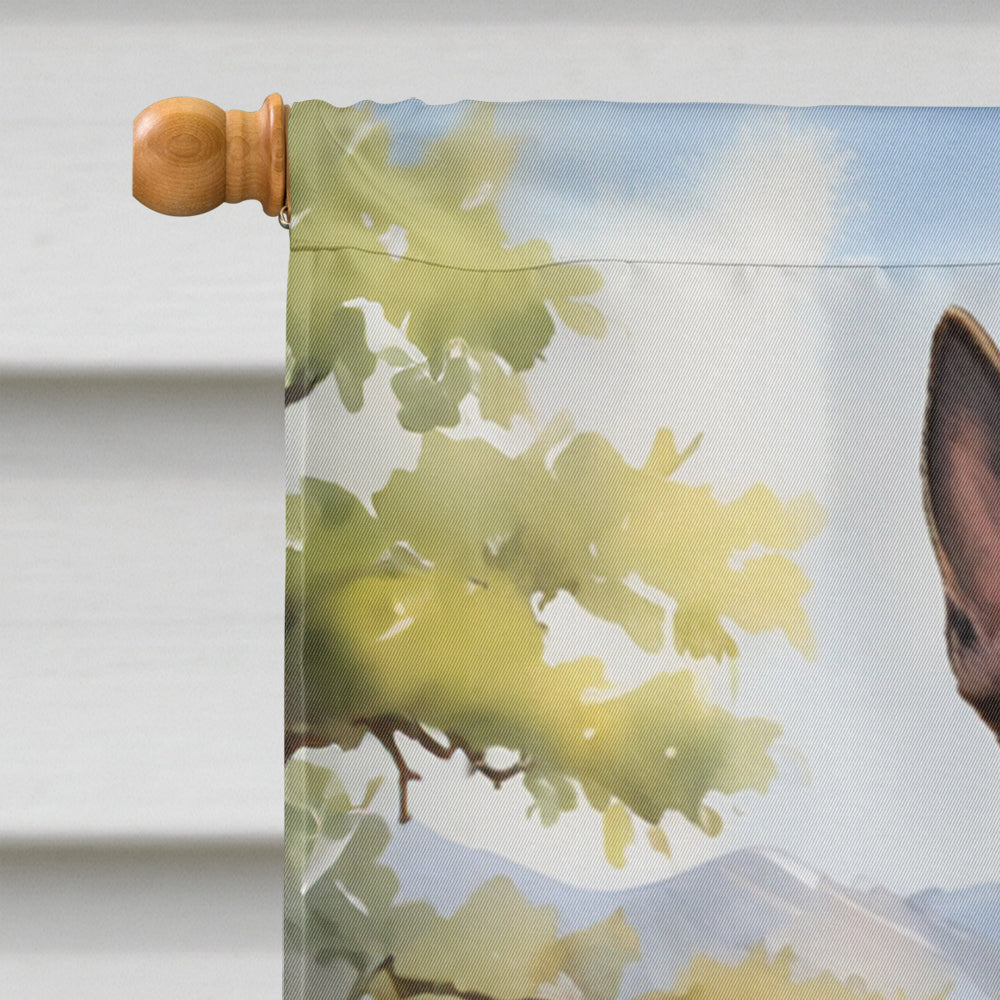 Belgian Malinois Cowboy Welcome House Flag 28x40 Porch Sleeve Pole Decorative Outside Yard Banner Artwork Wall Hanging, Polyester