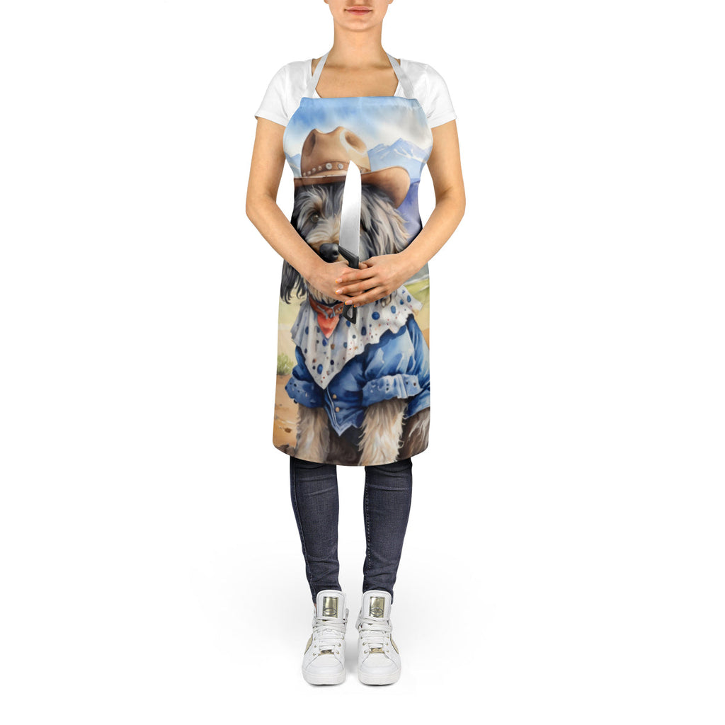 Bergamasco Sheepdog Cowboy Welcome Apron Cooking Kitchen Server Baking Crafts Gardening for Adult Women Men, Unisex, Large, Multicolor