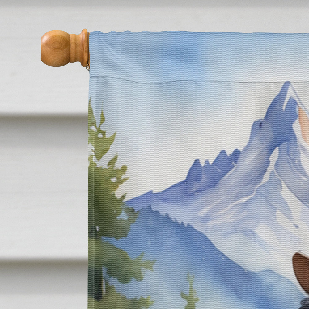 Bernese Mountain Dog Cowboy Welcome House Flag 28x40 Porch Sleeve Pole Decorative Outside Yard Banner Artwork Wall Hanging, Polyester
