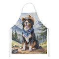 Bernese Mountain Dog Cowboy Welcome Apron Cooking Kitchen Server Baking Crafts Gardening for Adult Women Men, Unisex, Large, Multicolor