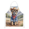 Border Terrier Cowboy Welcome Apron Cooking Kitchen Server Baking Crafts Gardening for Adult Women Men, Unisex, Large, Multicolor