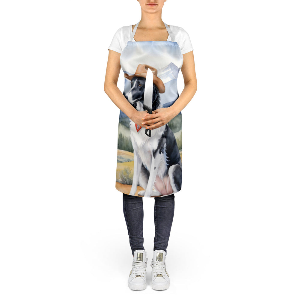 Borzoi Cowboy Welcome Apron Cooking Kitchen Server Baking Crafts Gardening for Adult Women Men, Unisex, Large, Multicolor