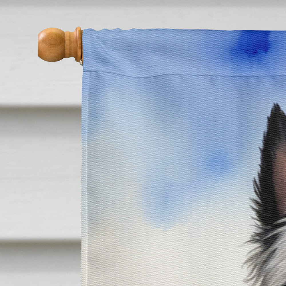 Cairn Terrier Cowboy Welcome House Flag 28x40 Porch Sleeve Pole Decorative Outside Yard Banner Artwork Wall Hanging, Polyester