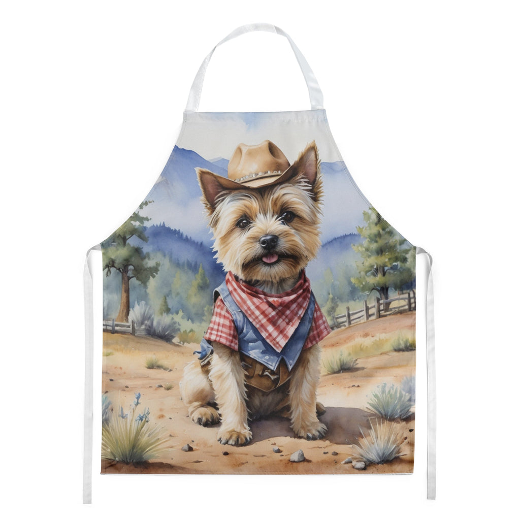 Cairn Terrier Cowboy Welcome Apron Cooking Kitchen Server Baking Crafts Gardening for Adult Women Men, Unisex, Large, Multicolor