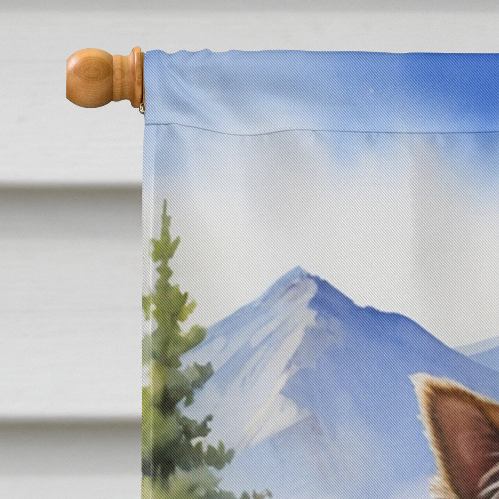 Cairn Terrier Cowboy Welcome House Flag 28x40 Porch Sleeve Pole Decorative Outside Yard Banner Artwork Wall Hanging, Polyester