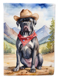 Cane Corso Cowboy Welcome House Flag 28x40 Porch Sleeve Pole Decorative Outside Yard Banner Artwork Wall Hanging, Polyester