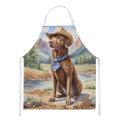 Chesapeake Bay Retriever Cowboy Welcome Apron Cooking Kitchen Server Baking Crafts Gardening for Adult Women Men, Unisex, Large, Multicolor