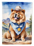 Chow Chow Cowboy Welcome House Flag 28x40 Porch Sleeve Pole Decorative Outside Yard Banner Artwork Wall Hanging, Polyester