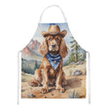 Cocker Spaniel Cowboy Welcome Apron Cooking Kitchen Server Baking Crafts Gardening for Adult Women Men, Unisex, Large, Multicolor