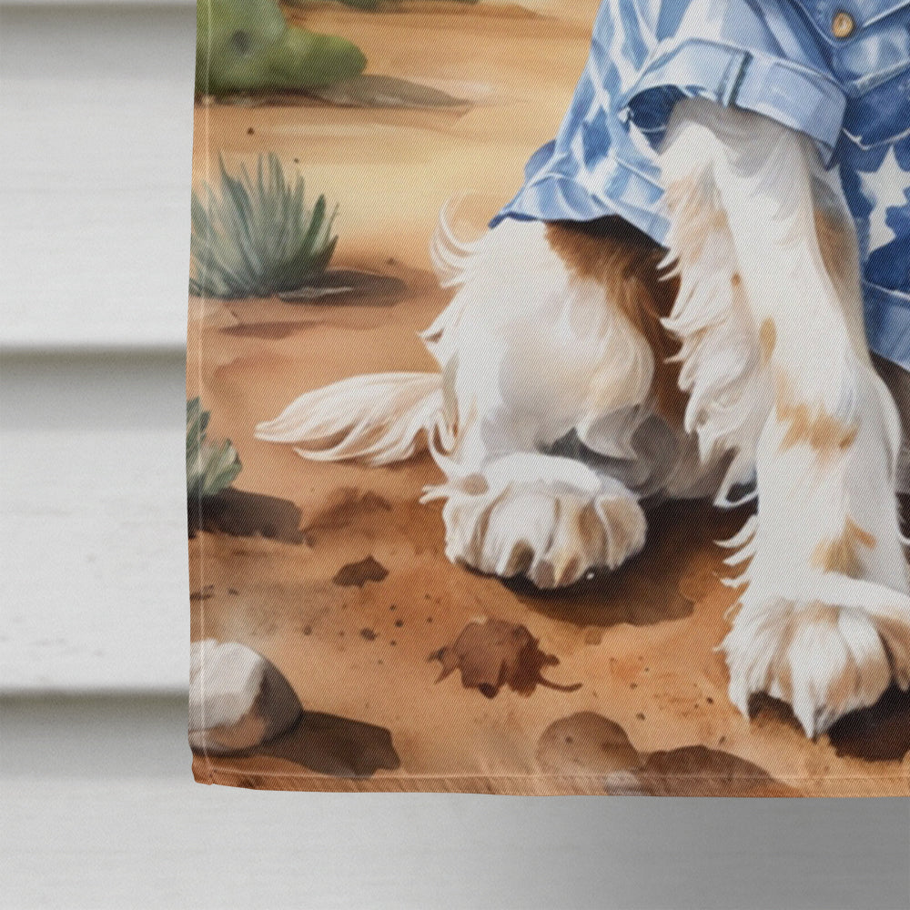 Cocker Spaniel Cowboy Welcome House Flag 28x40 Porch Sleeve Pole Decorative Outside Yard Banner Artwork Wall Hanging, Polyester