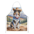 Collie Cowboy Welcome Apron Cooking Kitchen Server Baking Crafts Gardening for Adult Women Men, Unisex, Large, Multicolor
