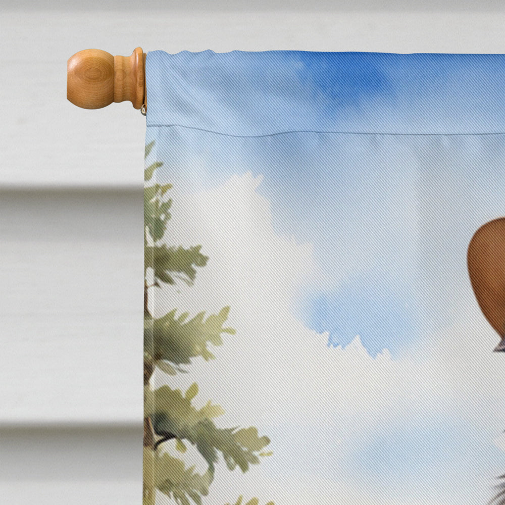 Collie Cowboy Welcome House Flag 28x40 Porch Sleeve Pole Decorative Outside Yard Banner Artwork Wall Hanging, Polyester