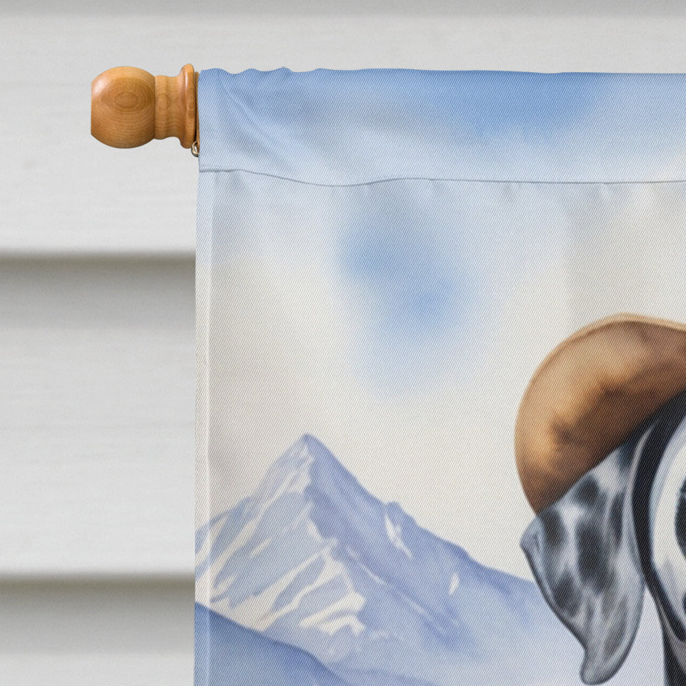 Dalmatian Cowboy Welcome House Flag 28x40 Porch Sleeve Pole Decorative Outside Yard Banner Artwork Wall Hanging, Polyester