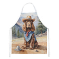 English Cocker Spaniel Cowboy Welcome Apron Cooking Kitchen Server Baking Crafts Gardening for Adult Women Men, Unisex, Large, Multicolor