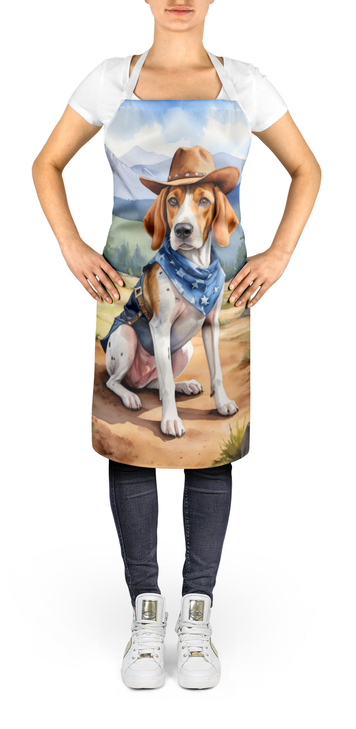 English Foxhound Cowboy Welcome Apron Cooking Kitchen Server Baking Crafts Gardening for Adult Women Men, Unisex, Large, Multicolor