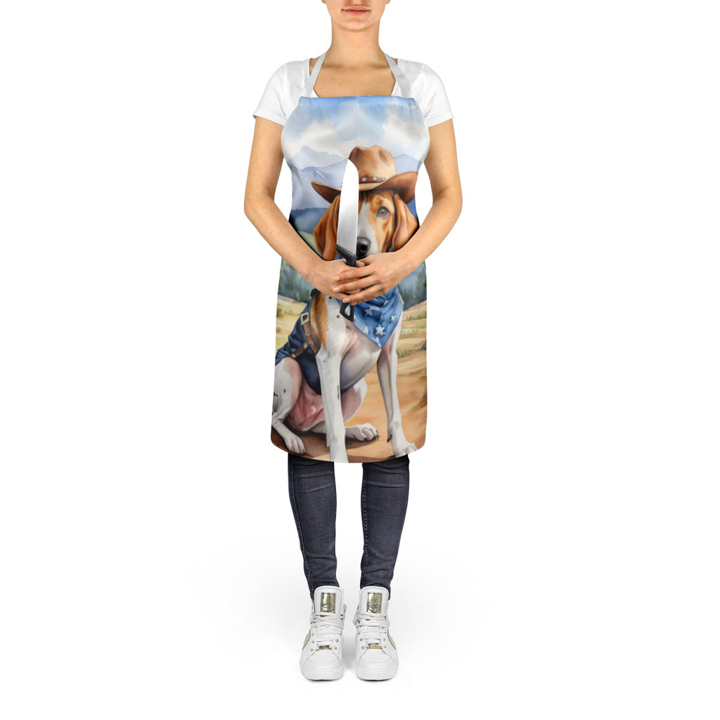 English Foxhound Cowboy Welcome Apron Cooking Kitchen Server Baking Crafts Gardening for Adult Women Men, Unisex, Large, Multicolor