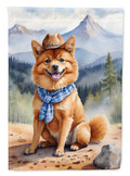 Finnish Spitz Cowboy Welcome House Flag 28x40 Porch Sleeve Pole Decorative Outside Yard Banner Artwork Wall Hanging, Polyester