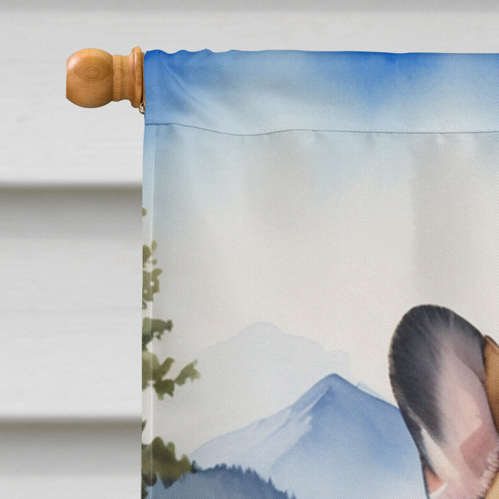 French Bulldog Cowboy Welcome House Flag 28x40 Porch Sleeve Pole Decorative Outside Yard Banner Artwork Wall Hanging, Polyester