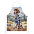 German Shorthaired Pointer Cowboy Welcome Apron Cooking Kitchen Server Baking Crafts Gardening for Adult Women Men, Unisex, Large, Multicolor