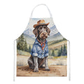 German Wirehaired Pointer Cowboy Welcome Apron Cooking Kitchen Server Baking Crafts Gardening for Adult Women Men, Unisex, Large, Multicolor