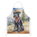 Giant Schnauzer Cowboy Welcome Apron Cooking Kitchen Server Baking Crafts Gardening for Adult Women Men, Unisex, Large, Multicolor