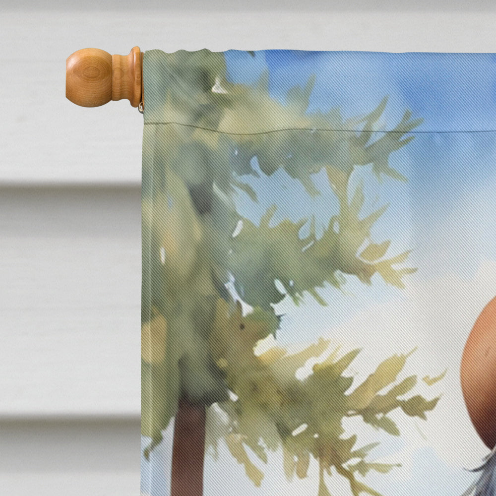 Gordon Setter Cowboy Welcome House Flag 28x40 Porch Sleeve Pole Decorative Outside Yard Banner Artwork Wall Hanging, Polyester