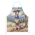 Italian Greyhound Cowboy Welcome Apron Cooking Kitchen Server Baking Crafts Gardening for Adult Women Men, Unisex, Large, Multicolor
