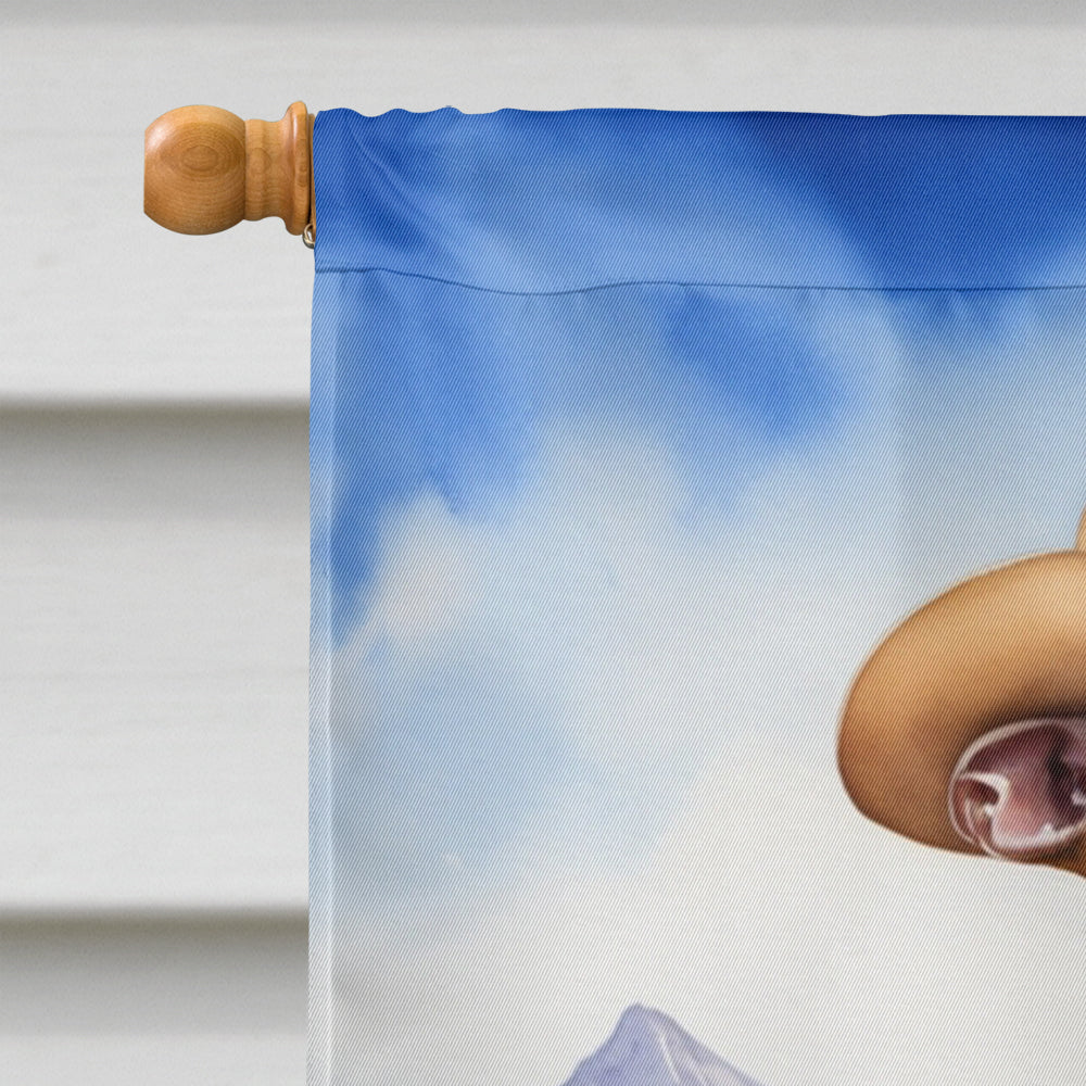 Italian Greyhound Cowboy Welcome House Flag 28x40 Porch Sleeve Pole Decorative Outside Yard Banner Artwork Wall Hanging, Polyester