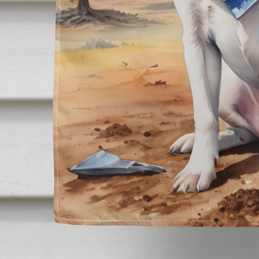 Jack Russell Terrier Cowboy Welcome House Flag 28x40 Porch Sleeve Pole Decorative Outside Yard Banner Artwork Wall Hanging, Polyester