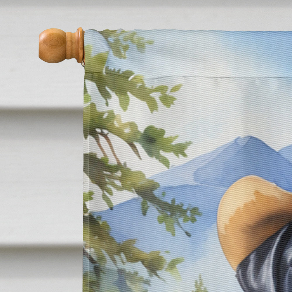Labrador Retriever Cowboy Welcome House Flag 28x40 Porch Sleeve Pole Decorative Outside Yard Banner Artwork Wall Hanging, Polyester