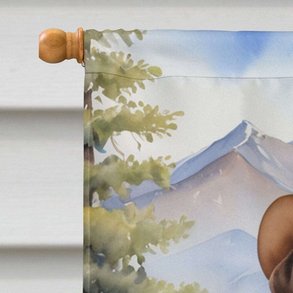 Labrador Retriever Cowboy Welcome House Flag 28x40 Porch Sleeve Pole Decorative Outside Yard Banner Artwork Wall Hanging, Polyester