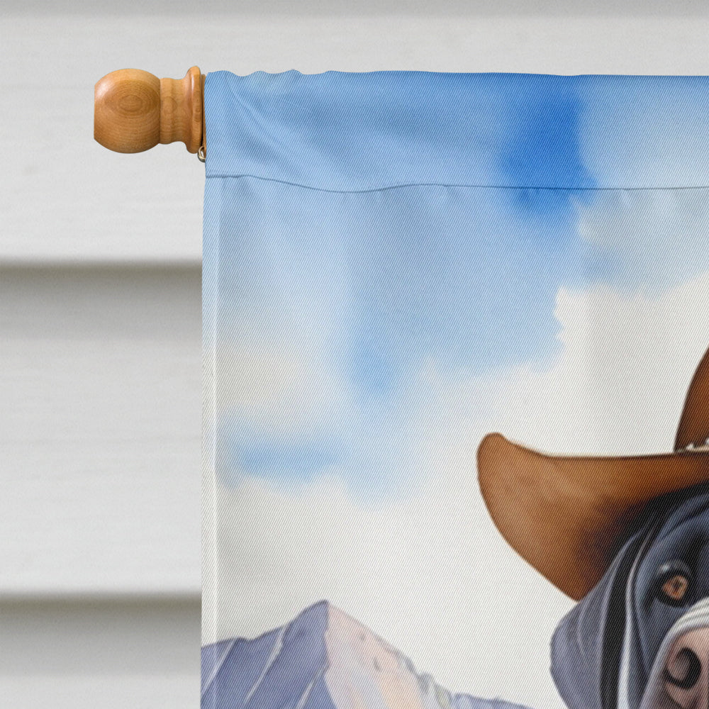 Neapolitan Mastiff Cowboy Welcome House Flag 28x40 Porch Sleeve Pole Decorative Outside Yard Banner Artwork Wall Hanging, Polyester