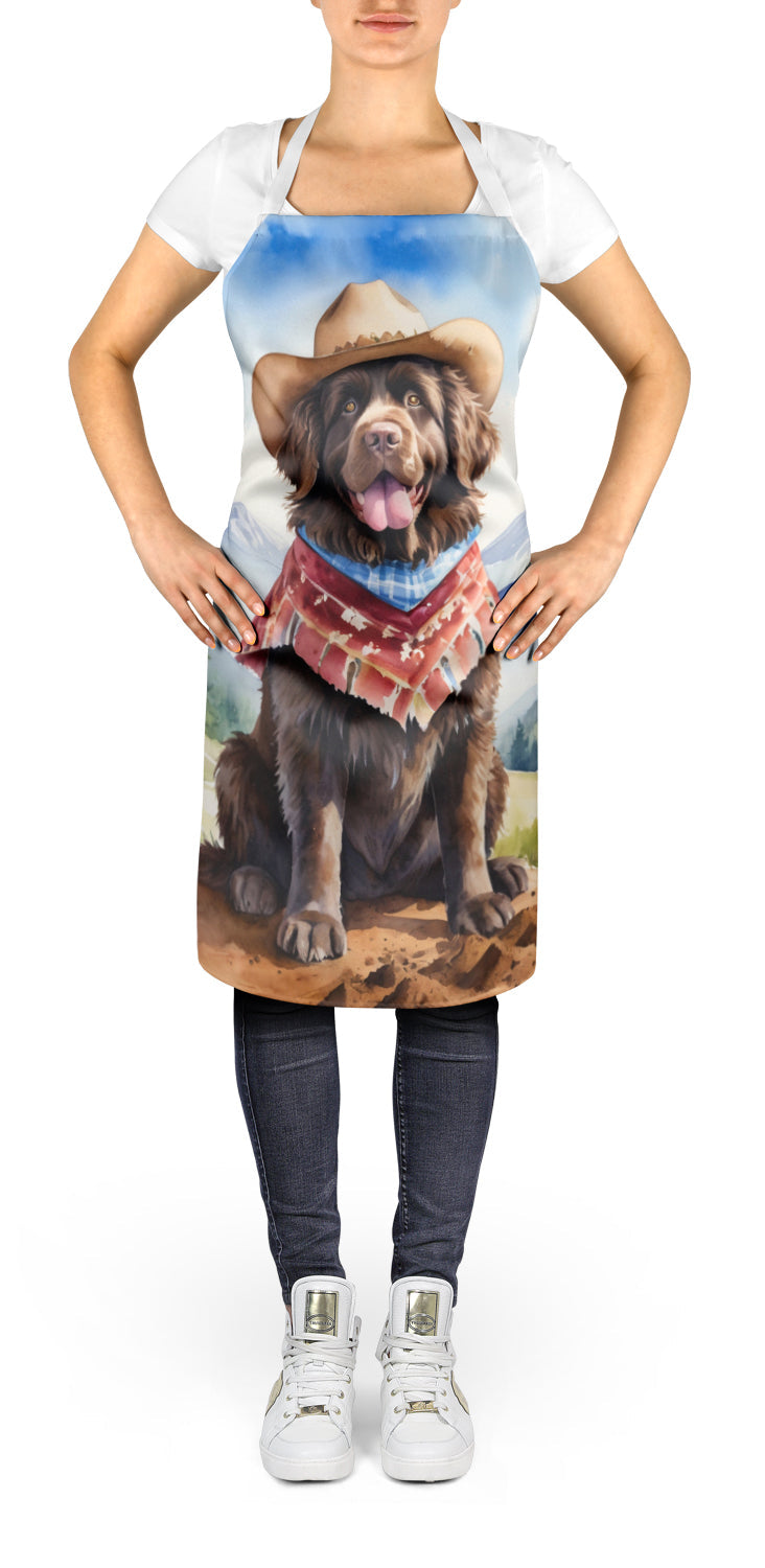 Newfoundland Cowboy Welcome Apron Cooking Kitchen Server Baking Crafts Gardening for Adult Women Men, Unisex, Large, Multicolor