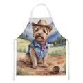 Norfolk Terrier Cowboy Welcome Apron Cooking Kitchen Server Baking Crafts Gardening for Adult Women Men, Unisex, Large, Multicolor