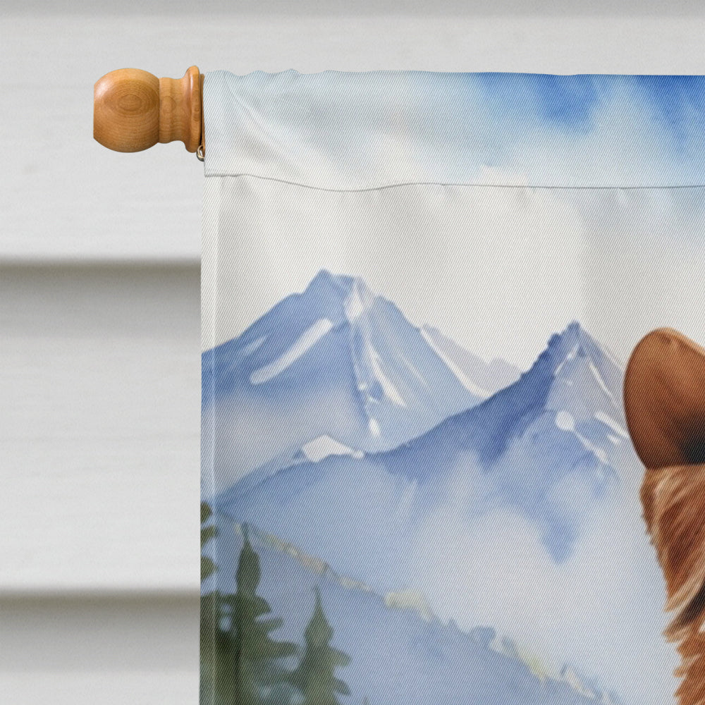 Norfolk Terrier Cowboy Welcome House Flag 28x40 Porch Sleeve Pole Decorative Outside Yard Banner Artwork Wall Hanging, Polyester